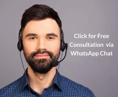 Man wearing a headset with a blue shirt.