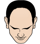 A cartoon illustration of a man's face.